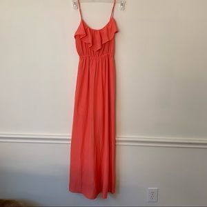 Small, Forever 21, coral/ pink, midi/ maxi dress